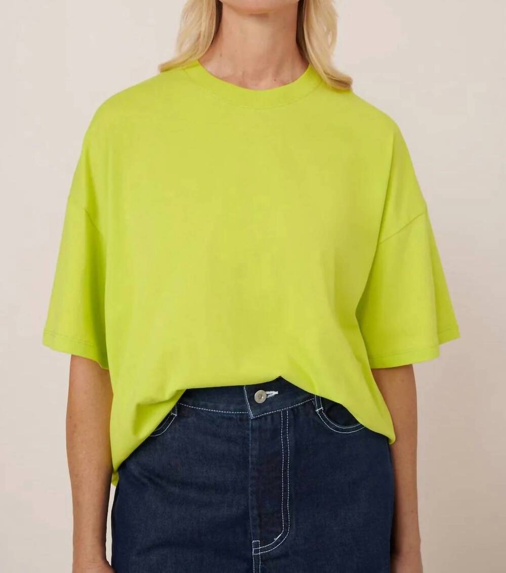 NEW KOWTOW oversized short sleeve boxy tee in fluro yellow
